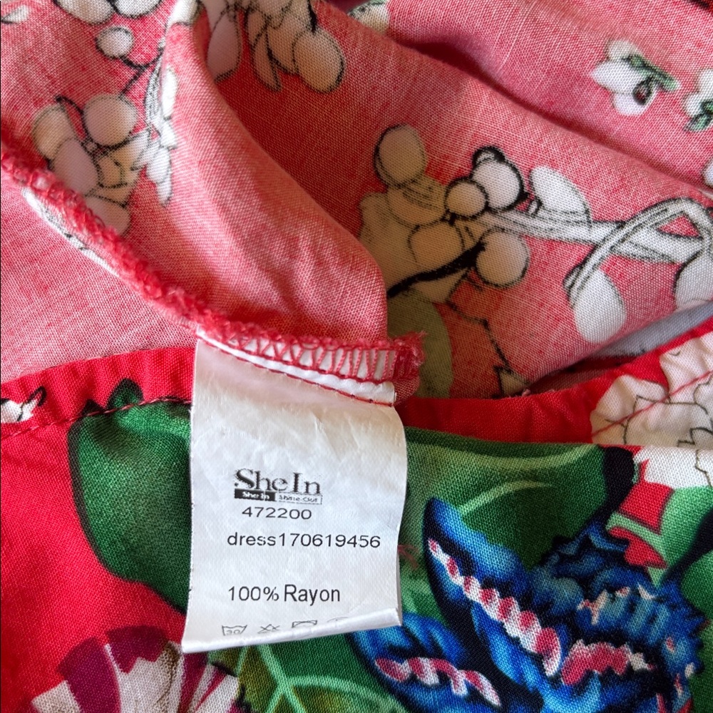 SHEIN Red Floral Maxi Dress - Picture 6 of 7